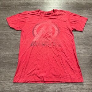 VINTAGE Marvel Avengers Shirt Adult Small Pink Marvel Logo Crew‎ Neck Tee Casual